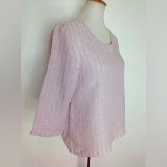 Flax Tops - LILAC THRILLED TO BE ME FLAX BLOUSE